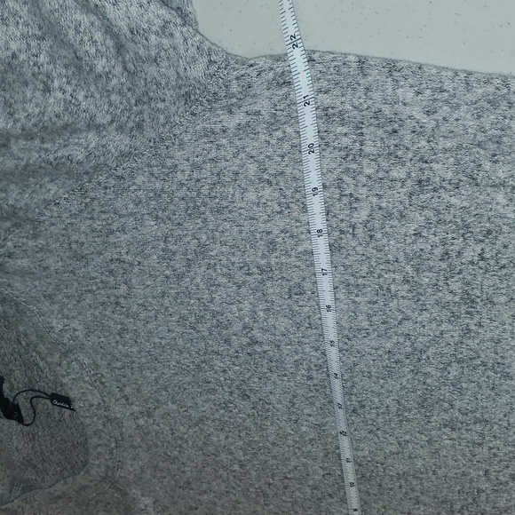 Charlie Paige Lt. Gray Sweater Long Slv Slightly Pleated ~6" Hem Line Sz L Dress - Picture 12 of 12